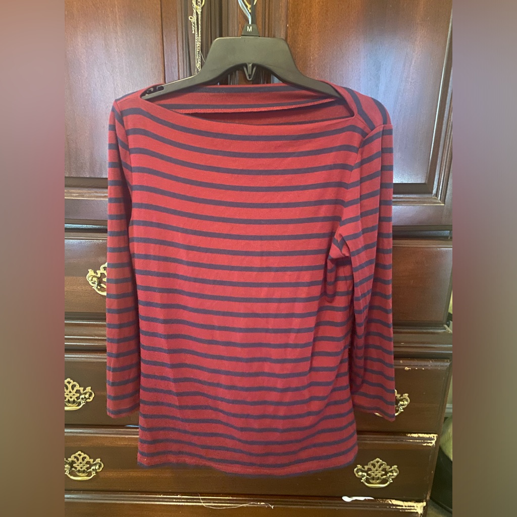 Old Navy Burgundy And Black Striped Tunic
